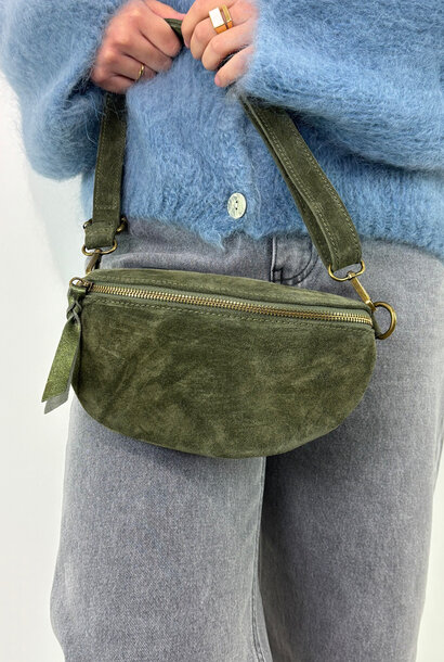 Bryna diam leather bum bag Khaki Green