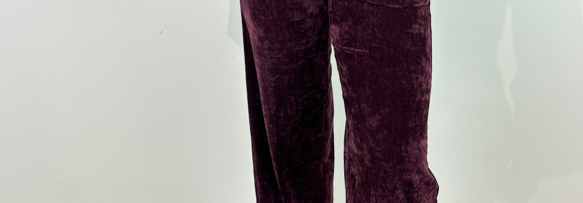 Parconi velvet homewear sweat pant Burgundy