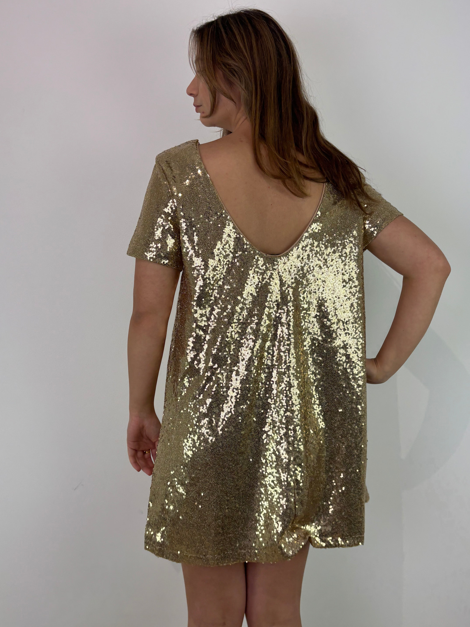 Imgrad sequins dress Gold-3