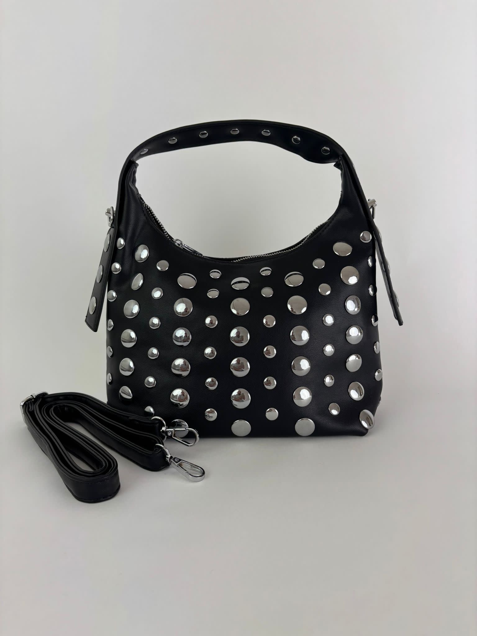 Aria studs handbag Black-4