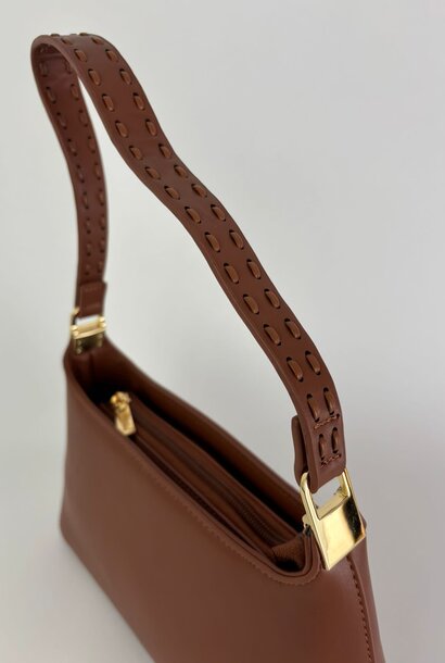 Avril leather shoulder bag Camel