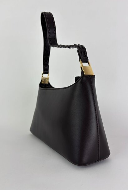 Avril leather shoulder bag Coffee Brown