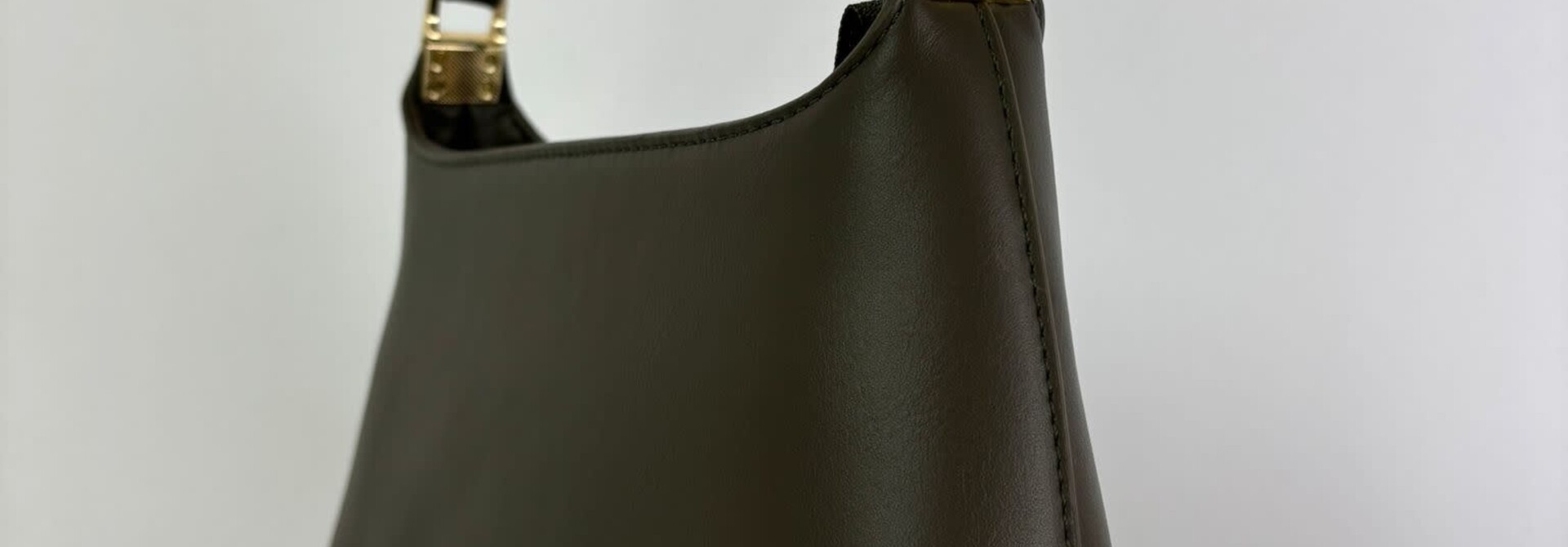 Avril leather shoulder bag Khaki
