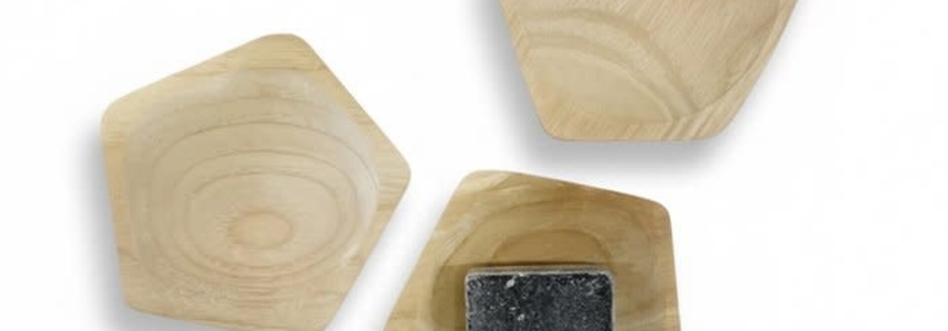 Pentagon naturel wood tray White Wash