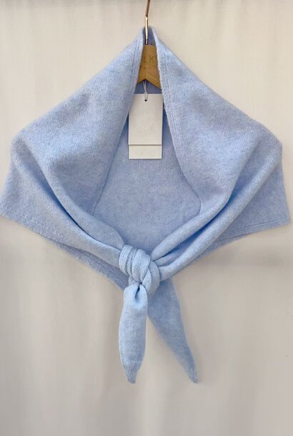Pim plain knit scarf Light Blue
