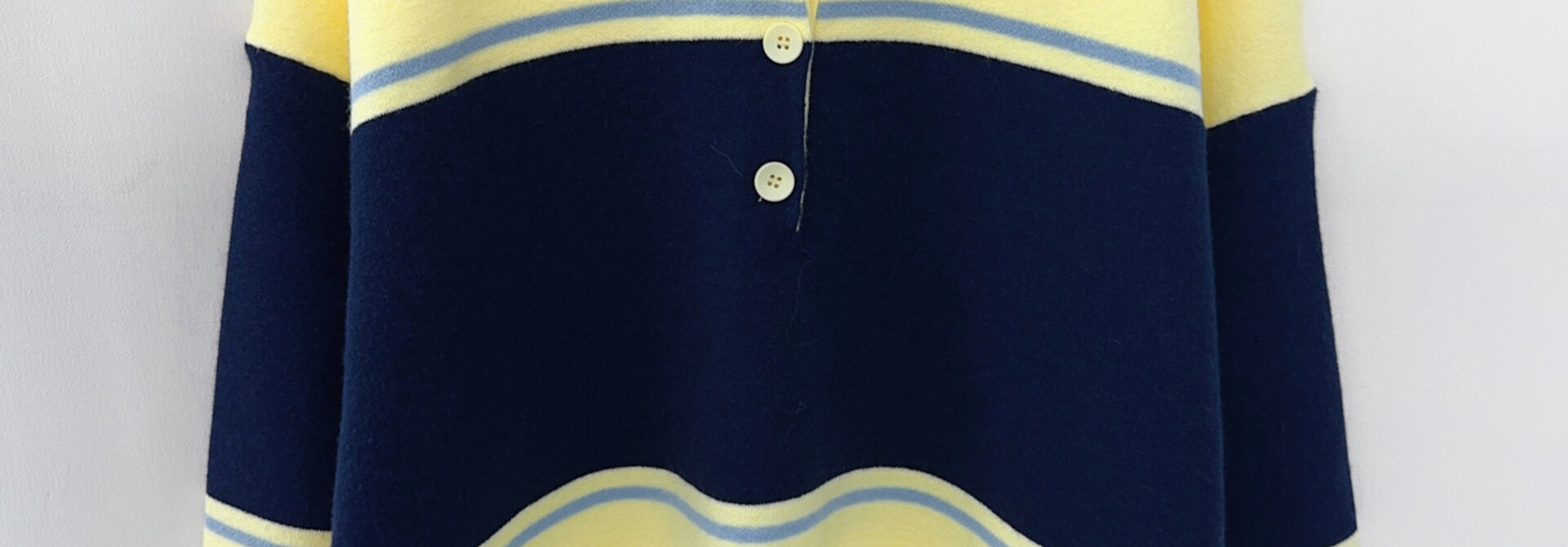Todd viscose stripped polo knit Yellow/Marine