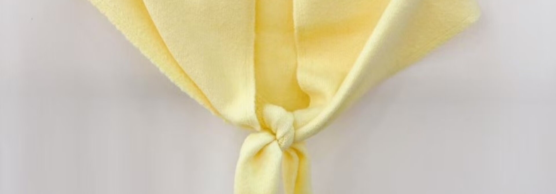 Pim plain knit scarf Yellow