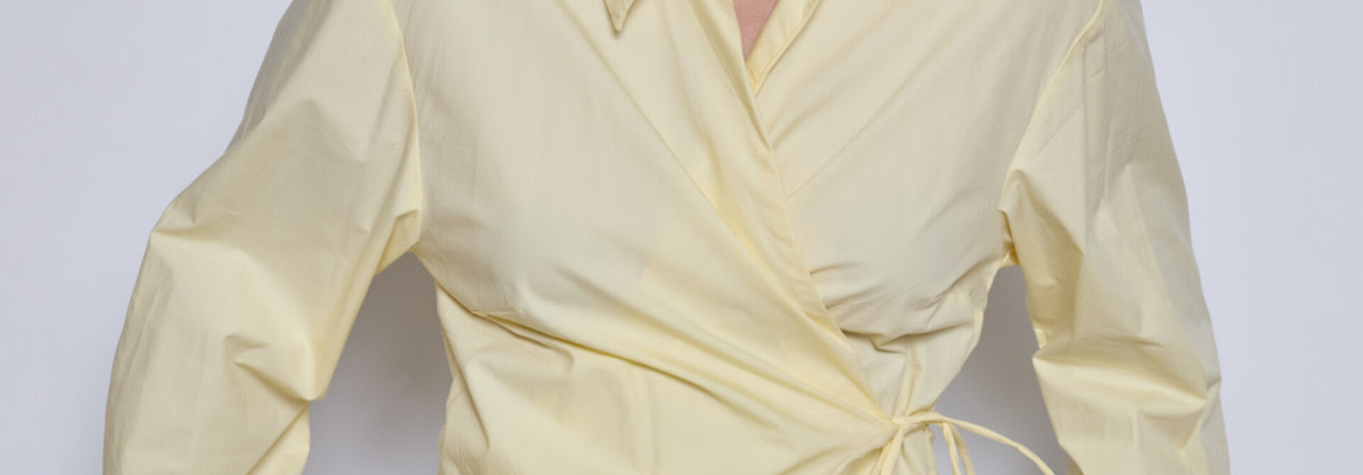 Nounou popelin cotton cash-coeur blouse Soft Yellow