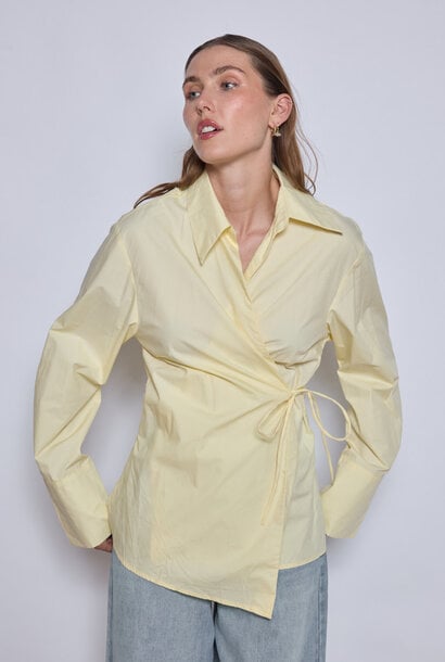Nounou popelin cotton cash-coeur blouse Soft Yellow
