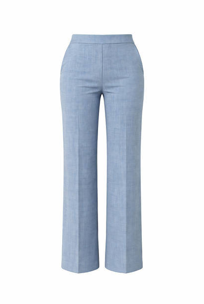 Parconi classic stretch wide denim pant Light Blue