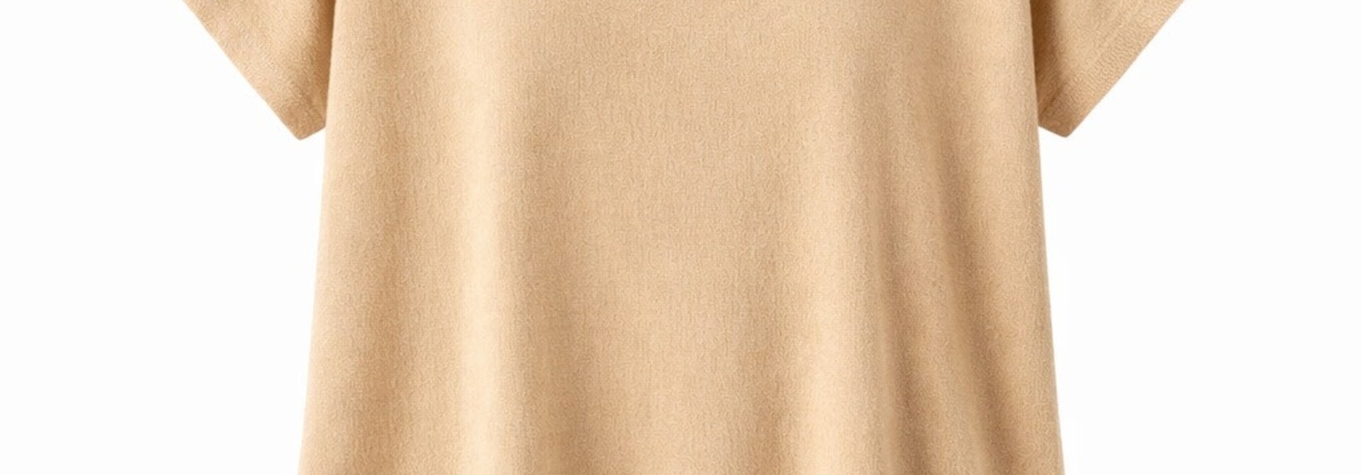 Ellö fluide viscose boxy knit top Beige