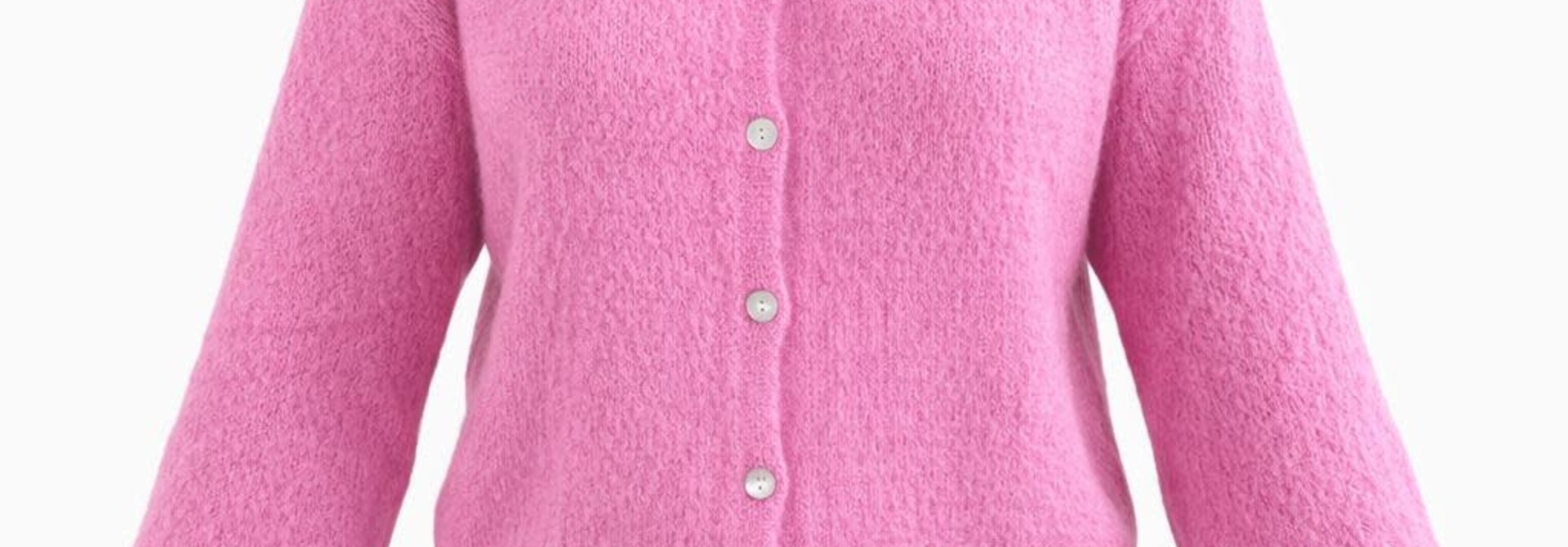 Lydia baby alpaca cardigan Happy Pink