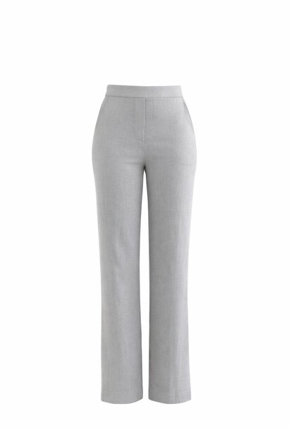 Parconi classic stretch wide denim pant Light Grey
