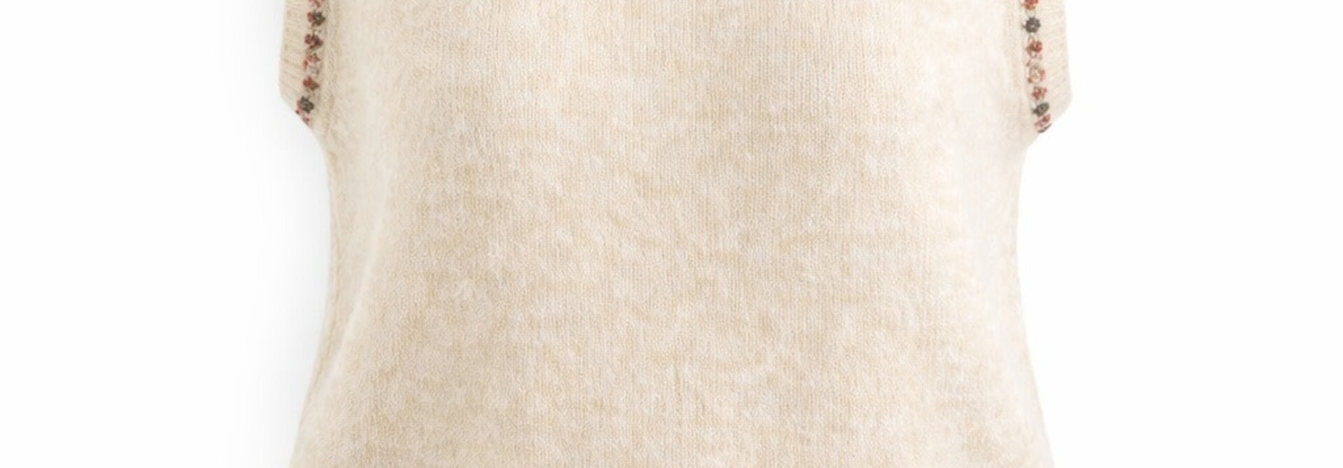 Noëlla beaded knit debardeur Naturel