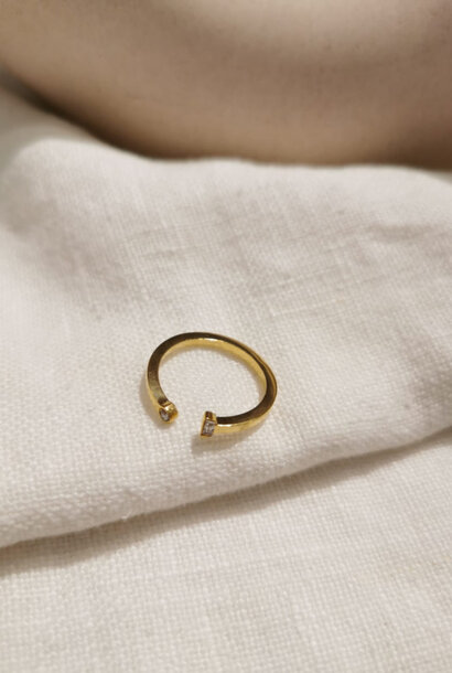 Little diamant minimal ring Gold