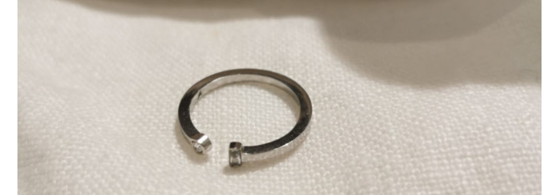 Little diamant minimal ring Silver