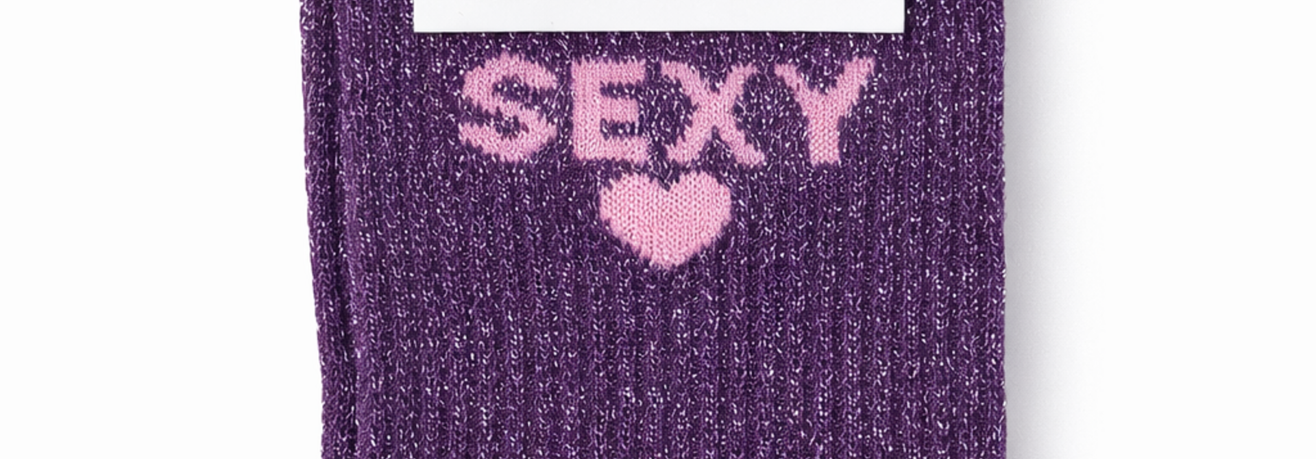 'Sexy' glitter sock Purple