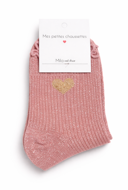 Frill heart short sneaker socks Terra