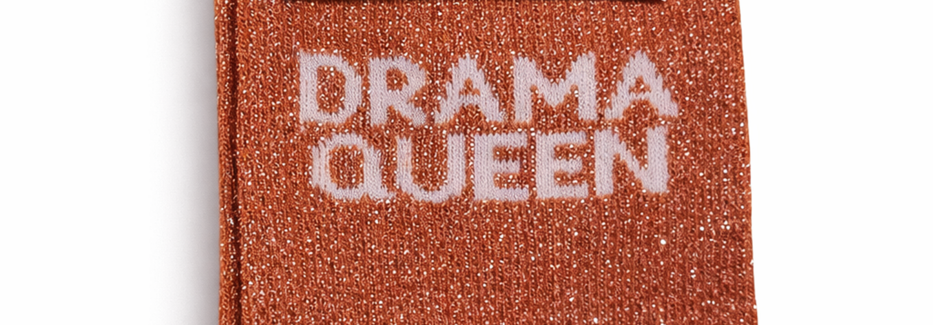 'Drama Queen'  sparkle socks Camel