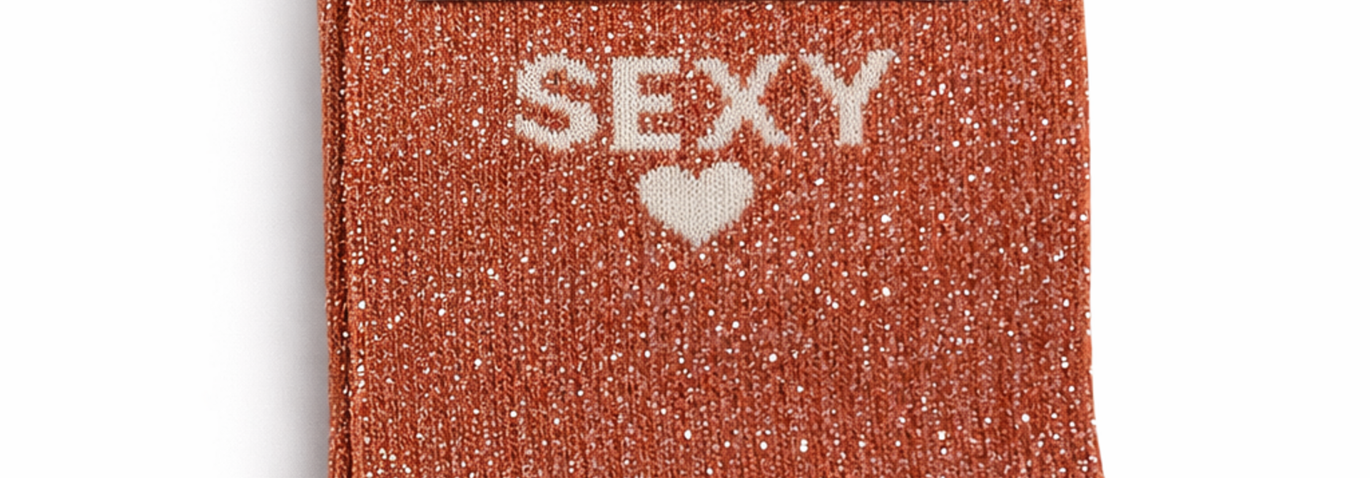 'Sexy' glitter sock Orange Camel