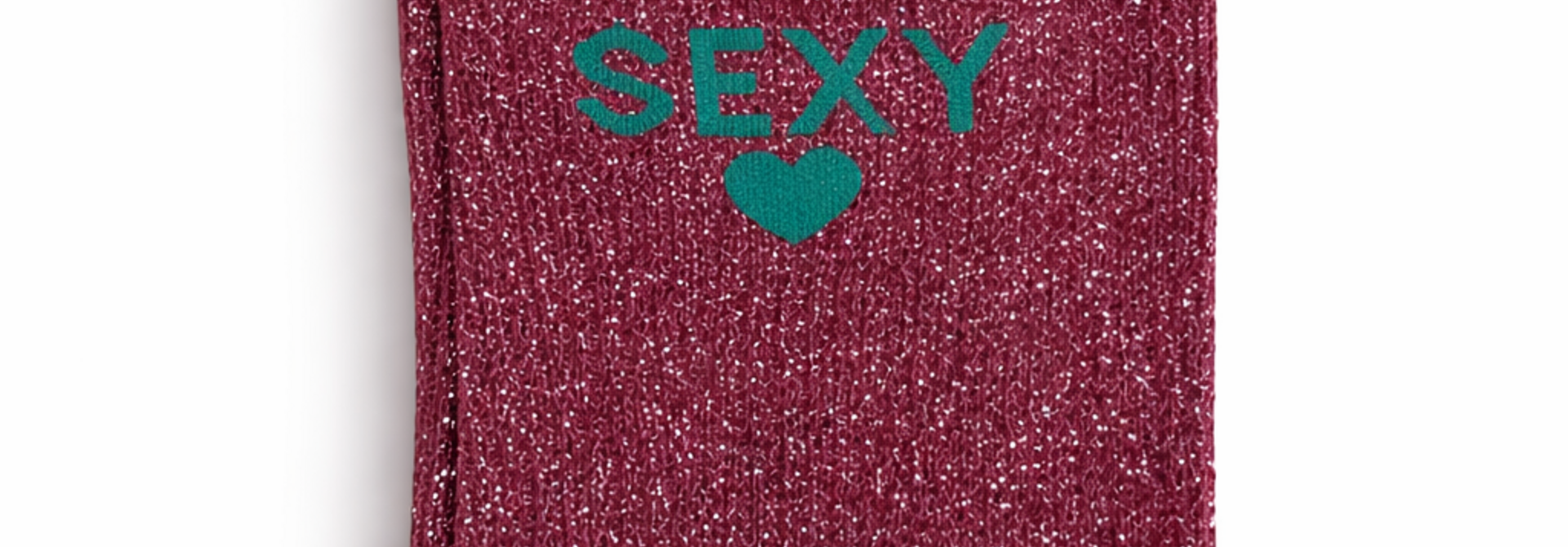 'Sexy' glitter sock Burgundy