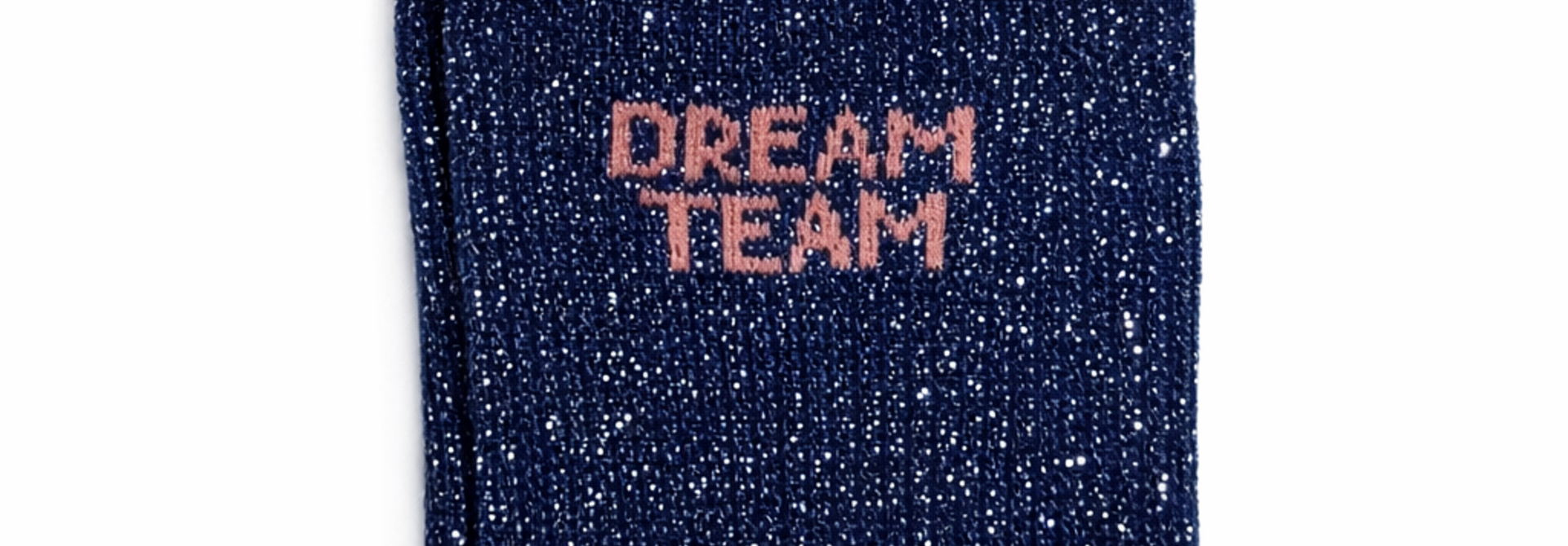 'Dream team' glitter sock Marine Blue