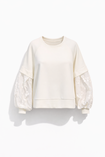 Kajak trompe l'oeil sweat/blouse White
