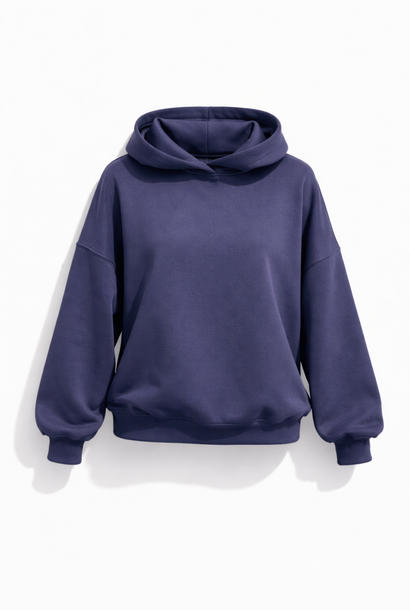 Dwayne flock liner basic hoodie sweater Marine