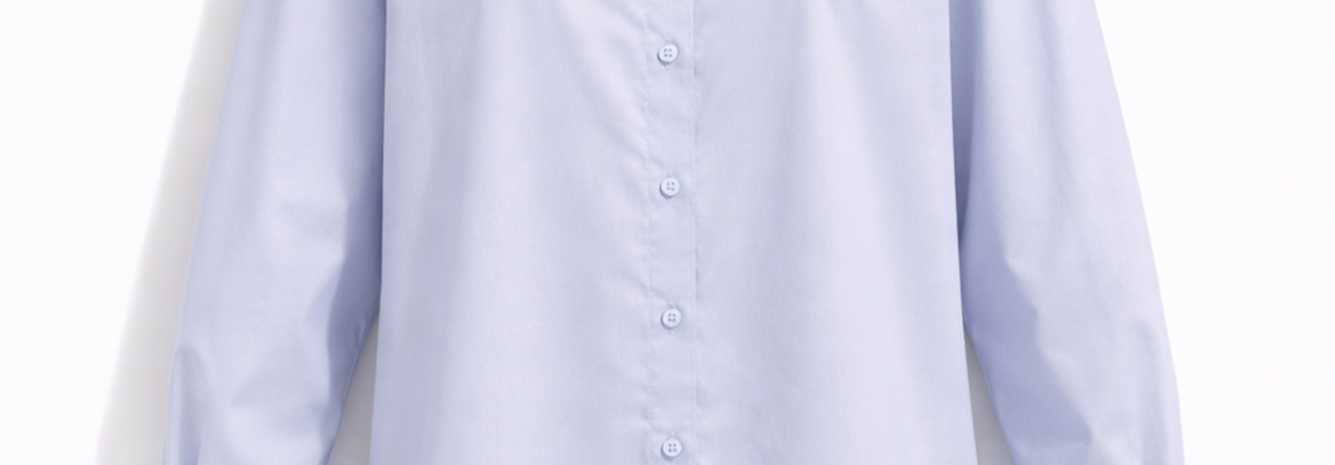 Polly basic popeline cotton blouse Light Blue