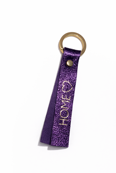 Home metalic keychain Purple