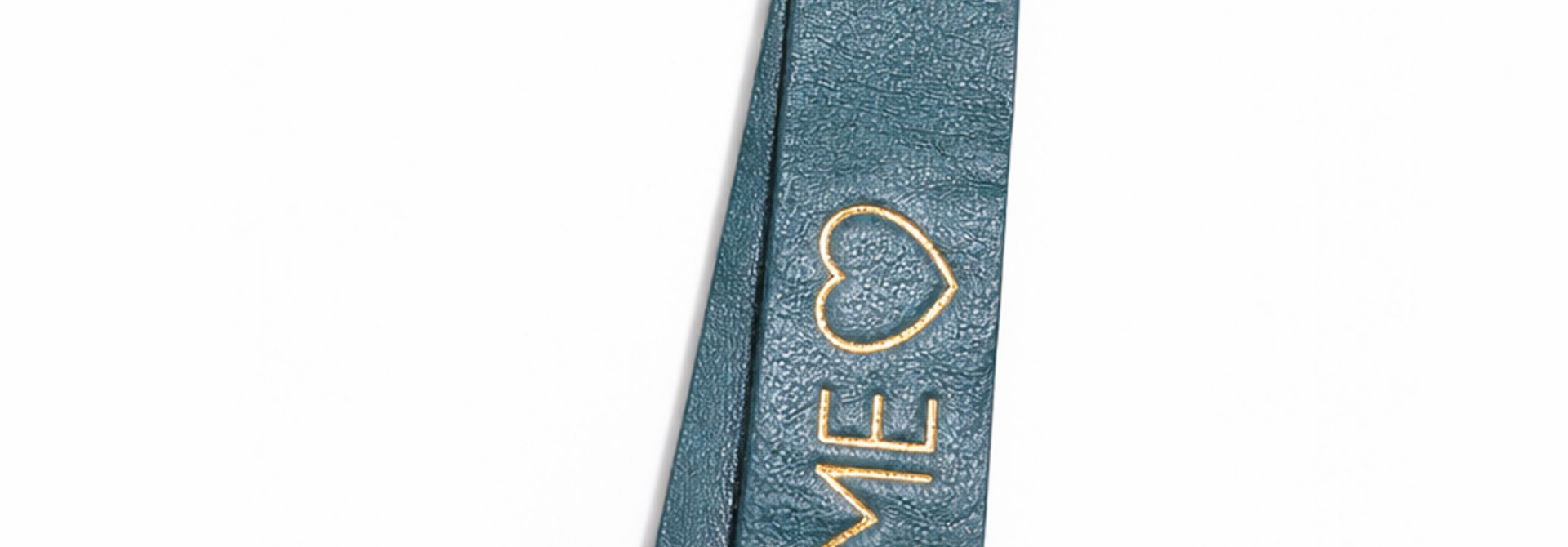 Home leather keychain  Petrol