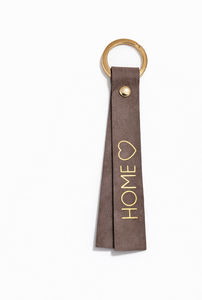 Home leather keychain  Hazelnut