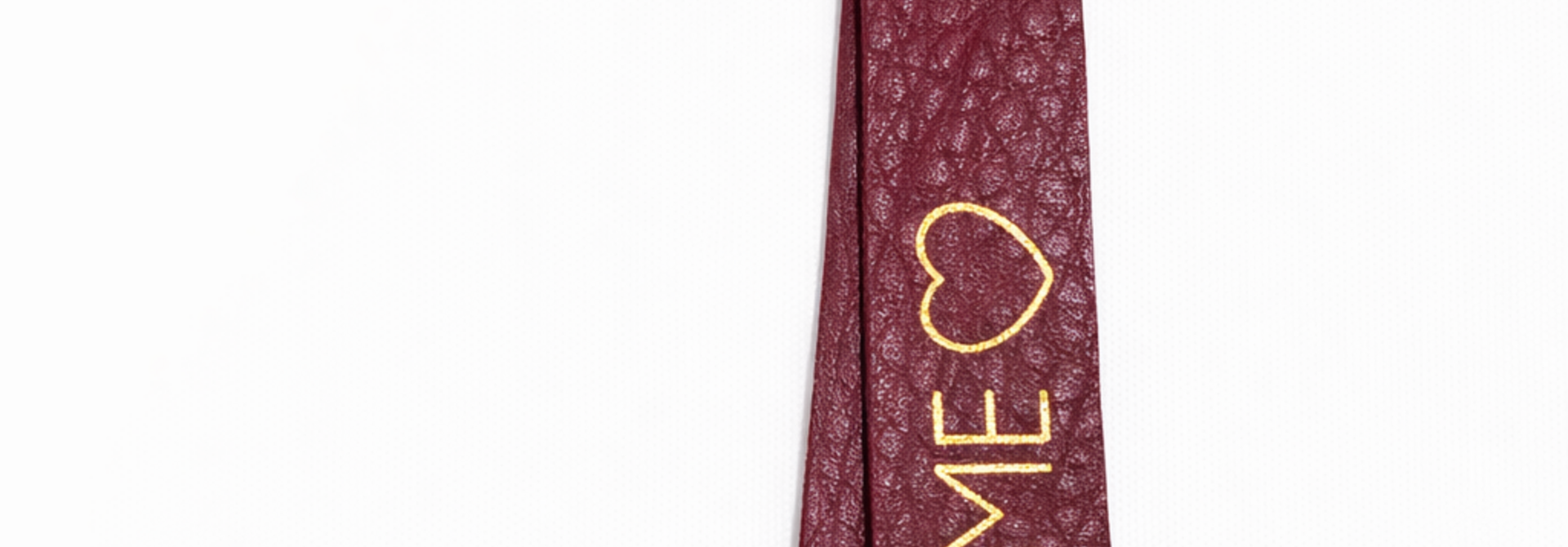 Home leather keychain Burgundy