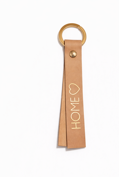 Home leather keychain Naturelle