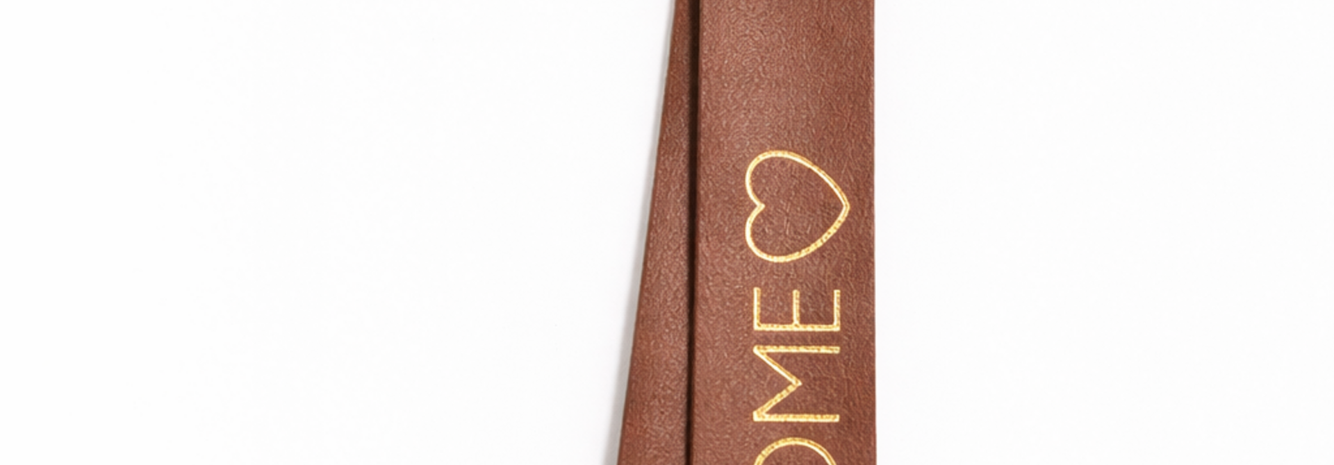 Home leather keychain Camel