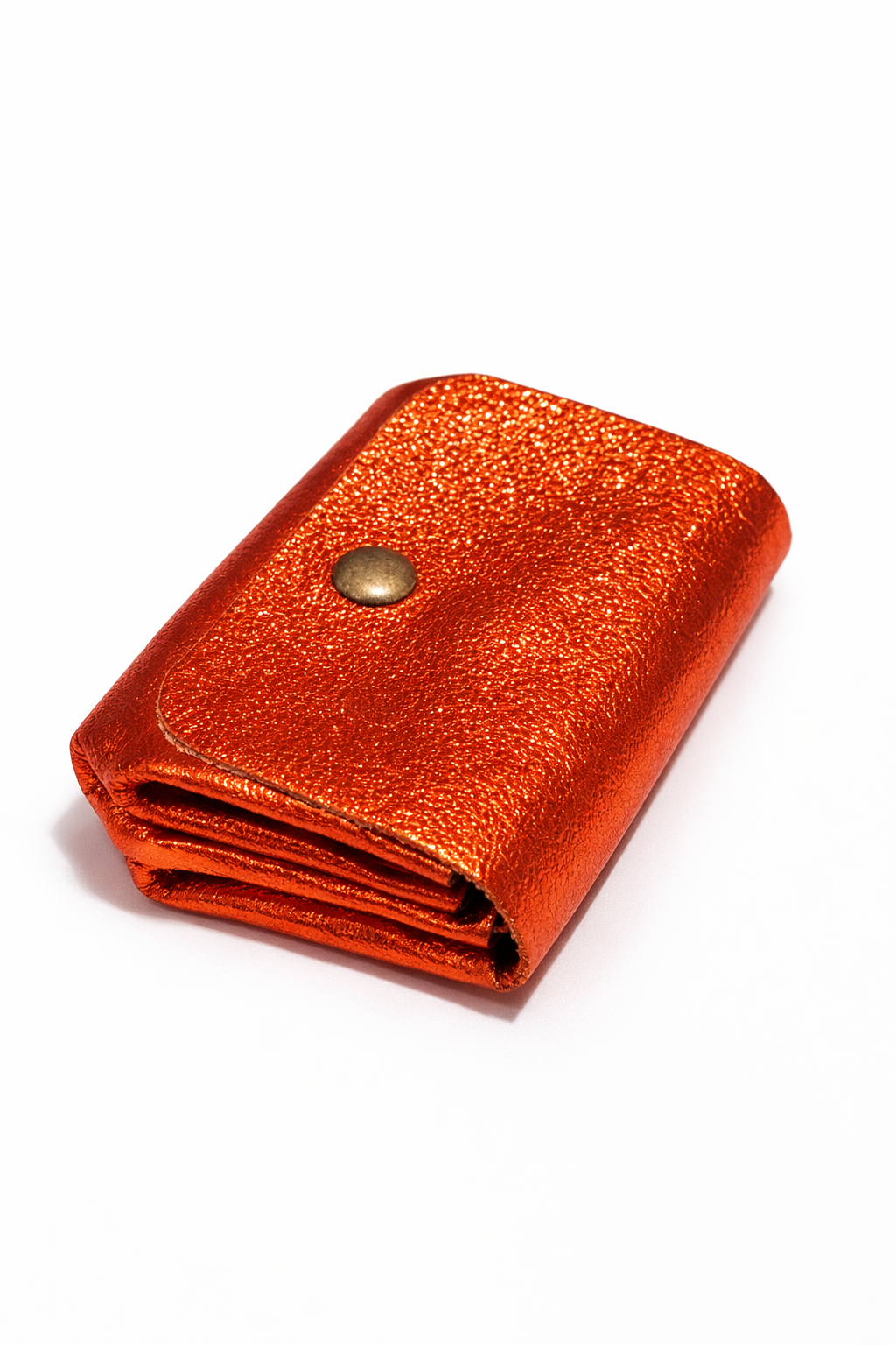 Zene metalic leather double wallet Orange-3