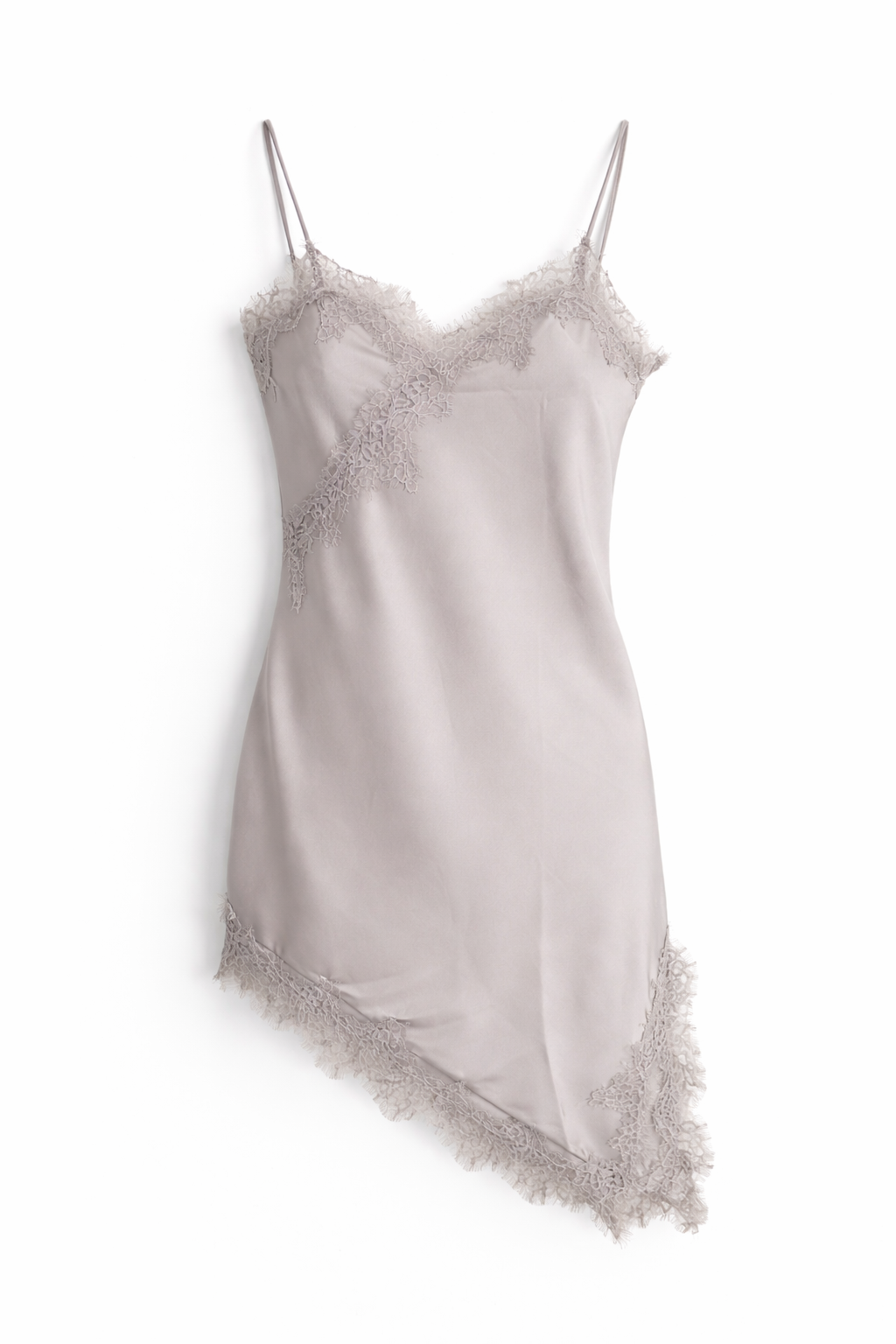 Beth asymmetric lace dress/top Light Grey-1