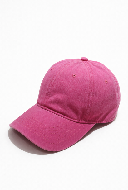 Cole plain washed cap Fushia