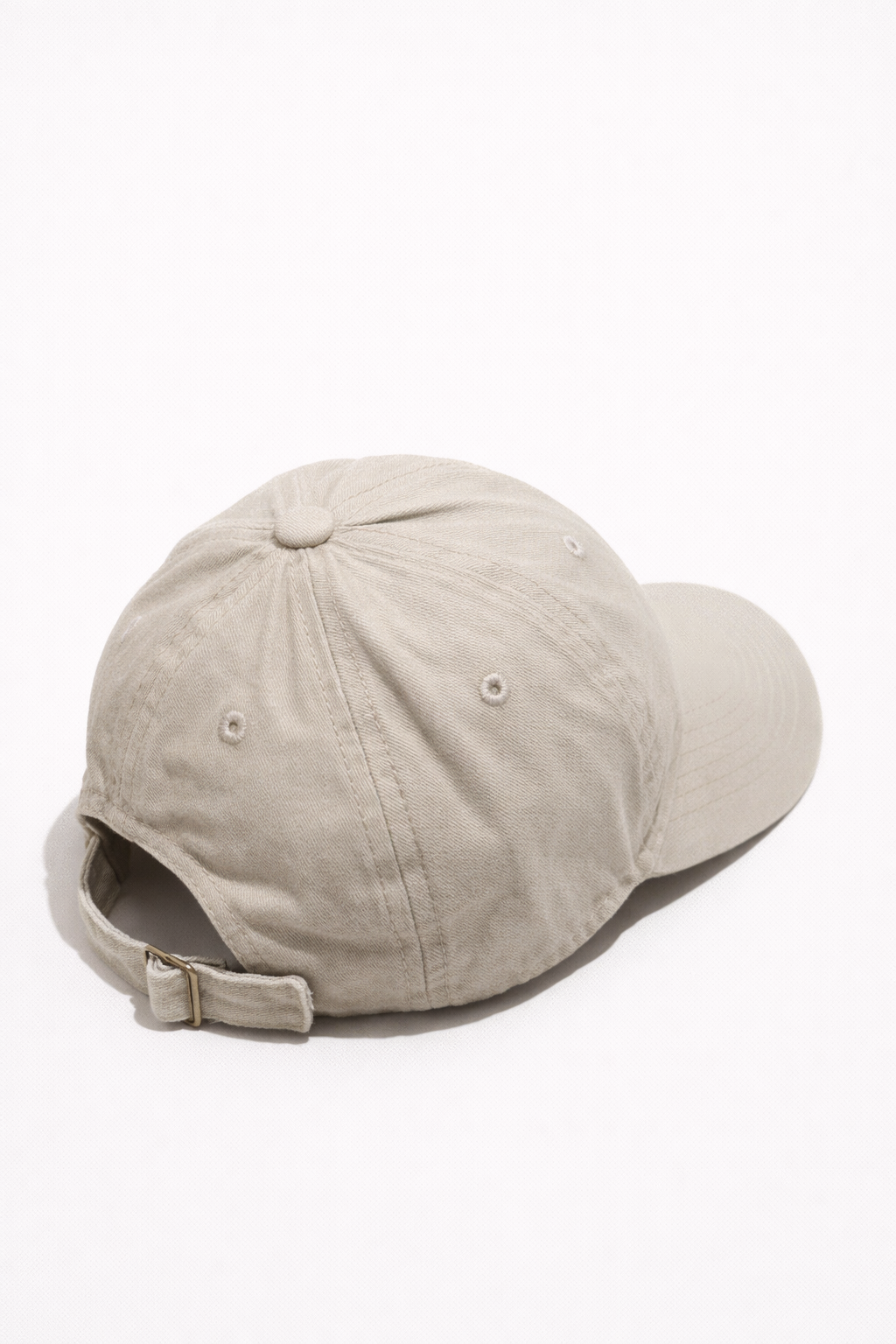 Cole plain washed cap Beige-2