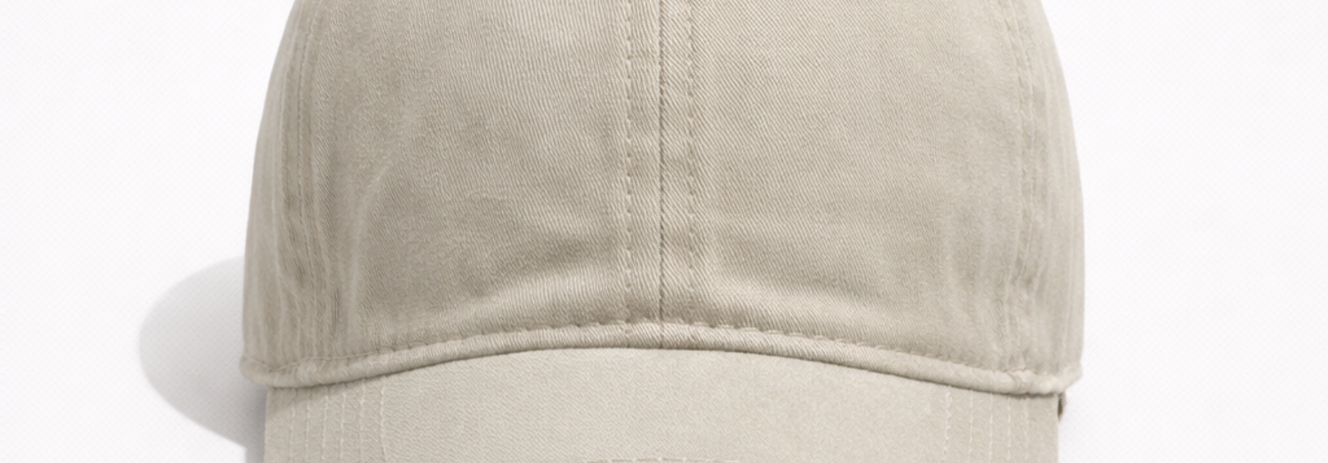 Cole plain washed cap Beige