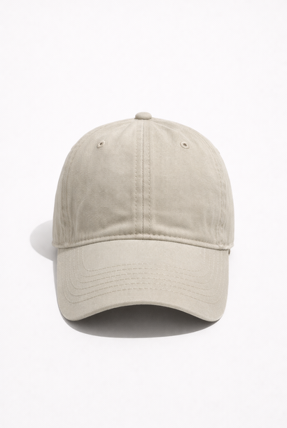 Cole plain washed cap Beige