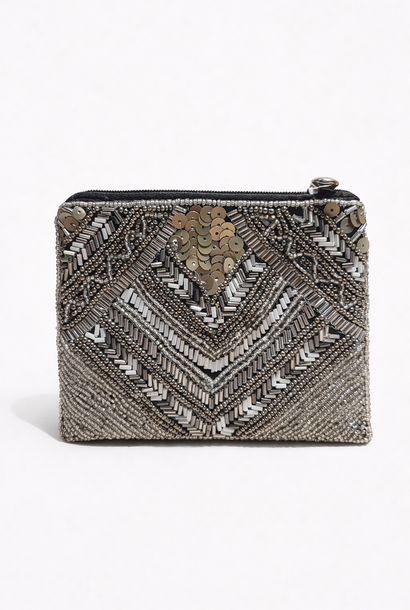 Semba bohemain pearl pouch Taupe
