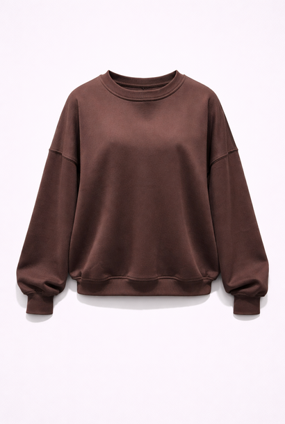 Kayne flock liner basic sweater Coffee Brown