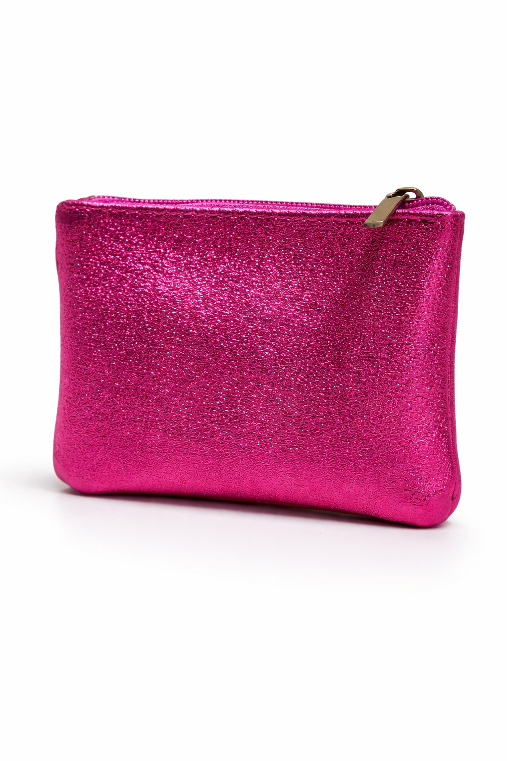 Eda leather metalic little purse Fushia-1