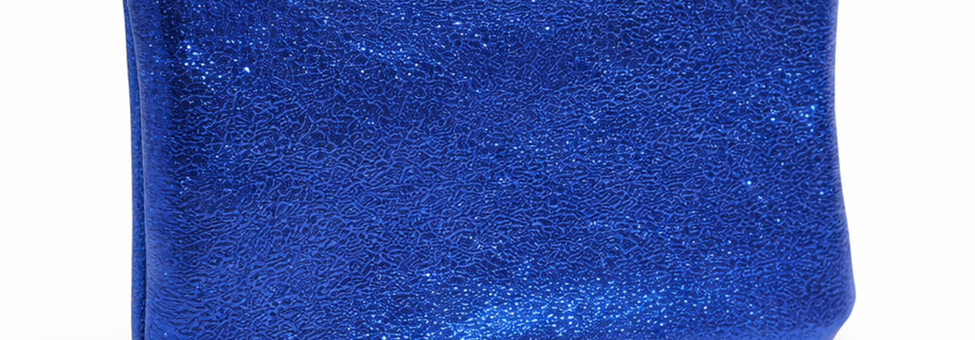 Eda leather metalic little purse Cobalt