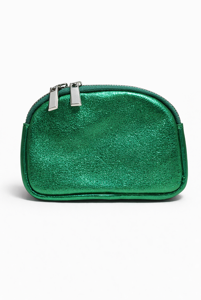 Nand metalic zip wallet Green