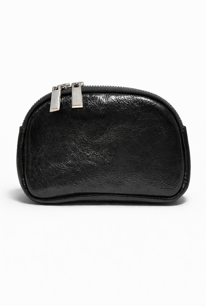 Nand metalic zip wallet Black