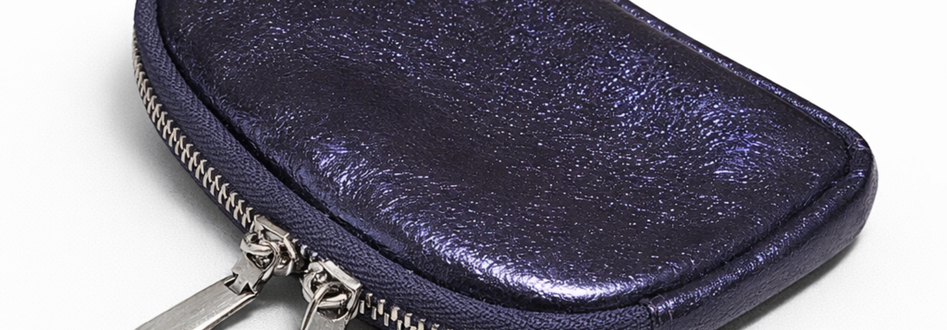 Nand metalic zip wallet Navy