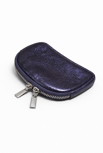 Nand metalic zip wallet Navy