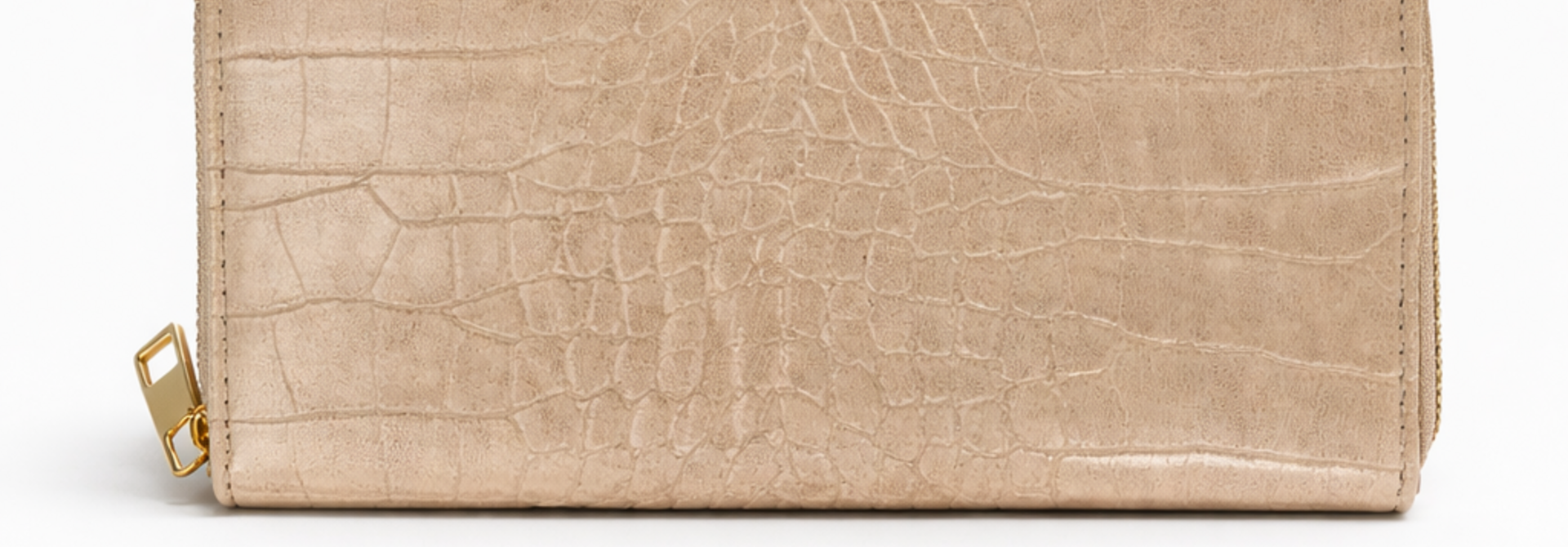 Thylin croco wallet Beige